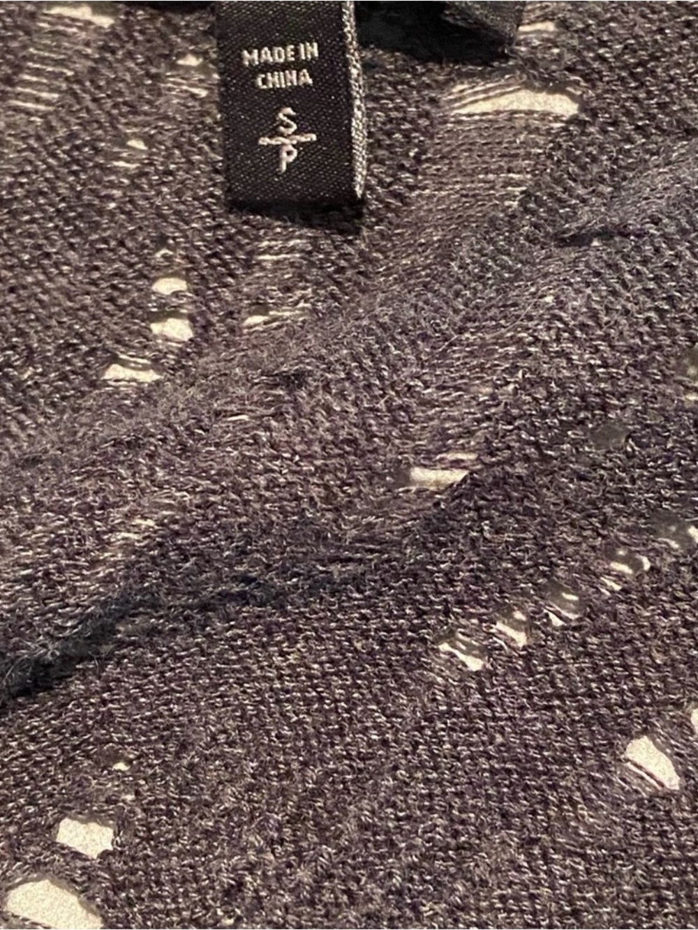 Express Lace Stitch Asymmetrical Hem Tunic Sweater - Picture 5 of 7